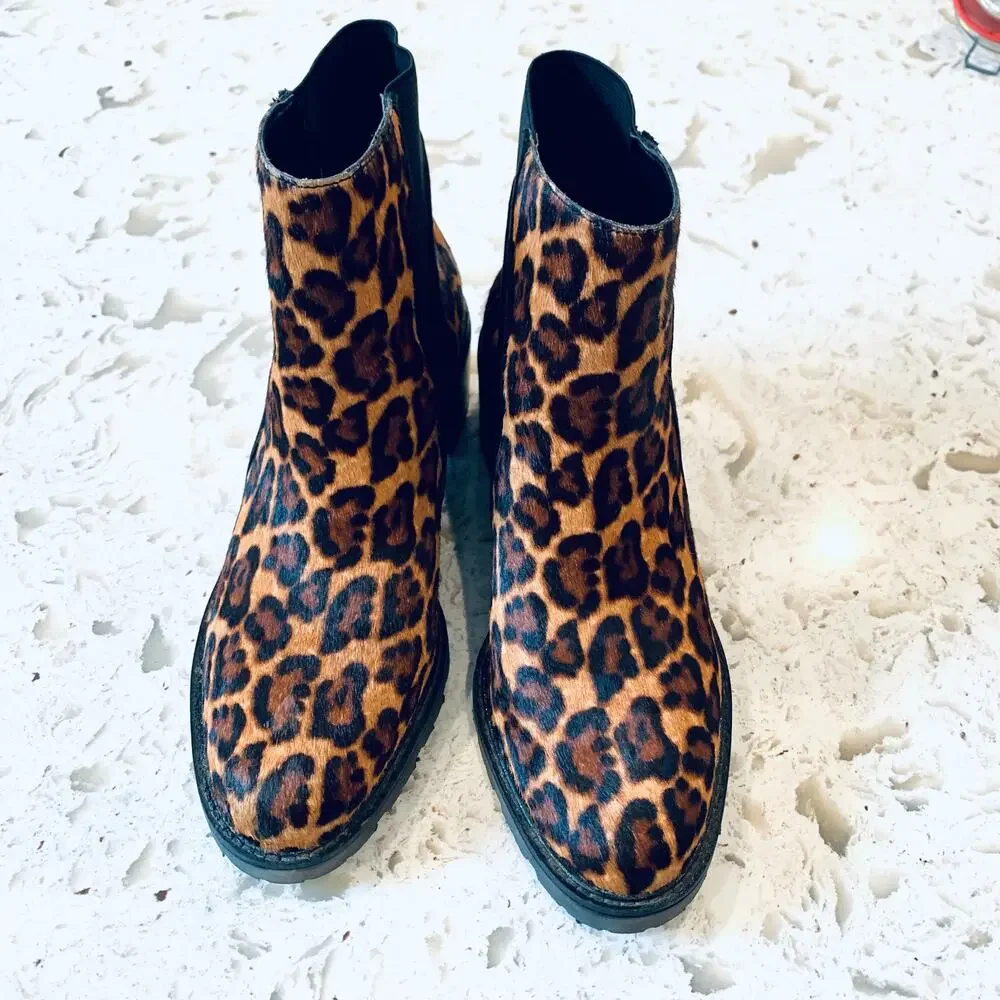 Crown Vintage Leopard print Maiy booties size 7.5
